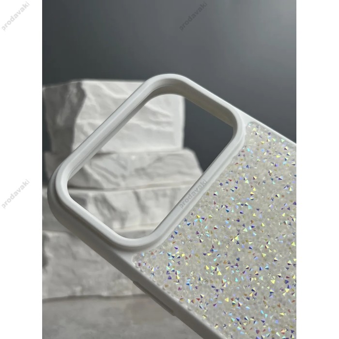 Чохол для iPhone 17 Pro Max xVibe Swarovski Case White