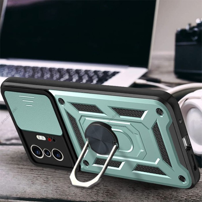Чохол для Xiaomi 11T Serge Ring Armor ударостійкий зелений