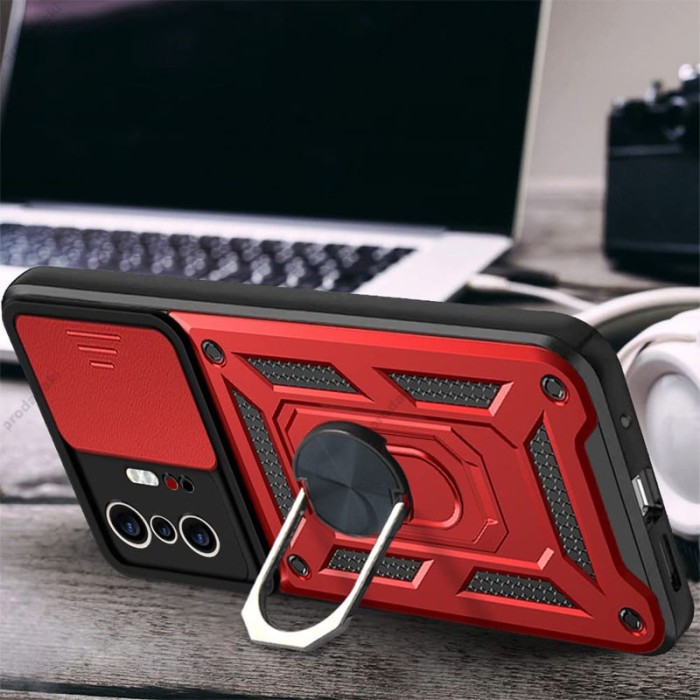 Чохол для Xiaomi 11T Serge Ring Armor ударостійкий червоний