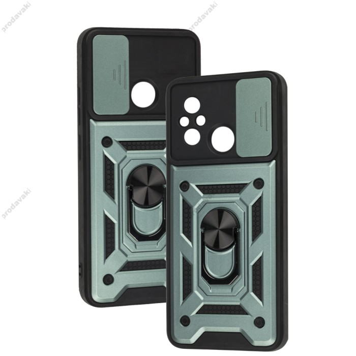 Чохол для Xiaomi Redmi 12C / 11A Serge Ring Armor ударостійкий зелений