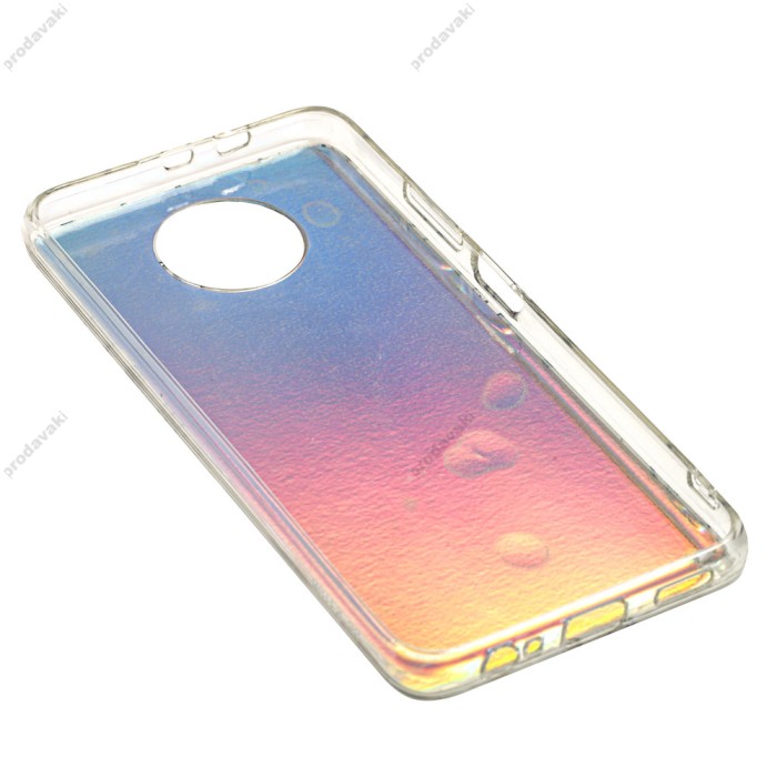 Чохол для Xiaomi Redmi Note 9T Marble блискітки чорний