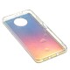Чохол для Xiaomi Redmi Note 9T Marble блискітки чорний