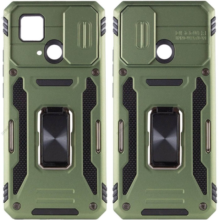 Чохол для Xiaomi Redmi 10C Camshield Army Ring зелений / light green