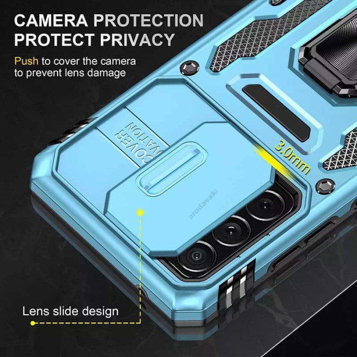 Чохол для Xiaomi Redmi 10C Camshield Army Ring зелений / light green