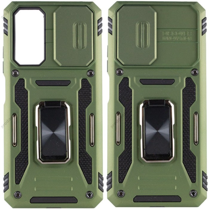 Чохол для Xiaomi Redmi 10 Camshield Army Ring зелений / light green