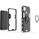 Чохол для Xiaomi Redmi 9C/10A Transformer Ring ударостійкий з кільцем чорний