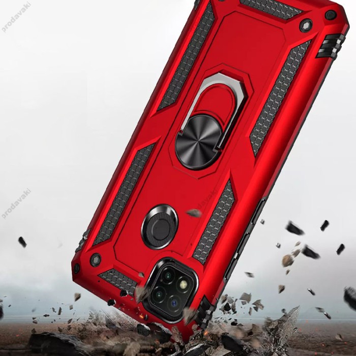 Чохол для Xiaomi Redmi 9C / 10A Serge Ring ударостійкий бордовий