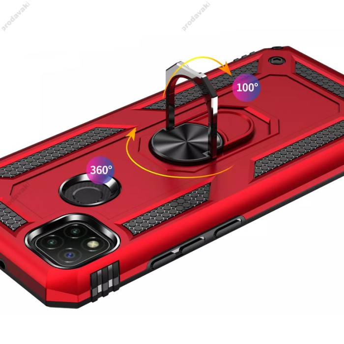 Чохол для Xiaomi Redmi 9C / 10A Serge Ring ударостійкий бордовий