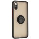 Чохол для Xiaomi Redmi 9A LikGus Edging Ring чорний / червоний