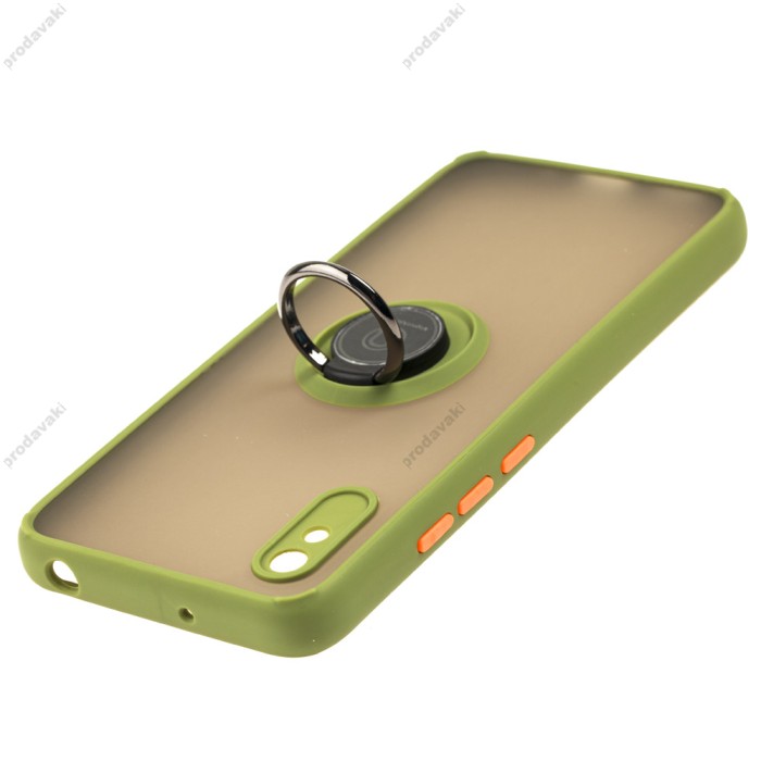 Чохол для Xiaomi Redmi 9A LikGus Edging Ring хакі