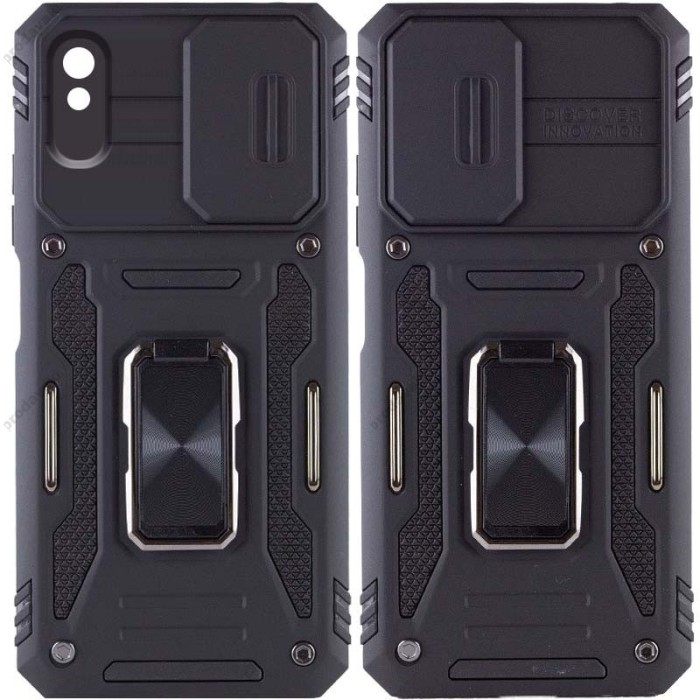 Чохол для Xiaomi Redmi 9A Camshield Army Ring чорний