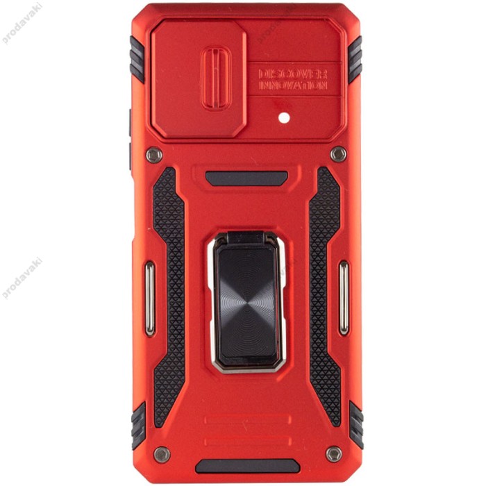 Чохол для Xiaomi Redmi 9A Camshield Army Ring червоний