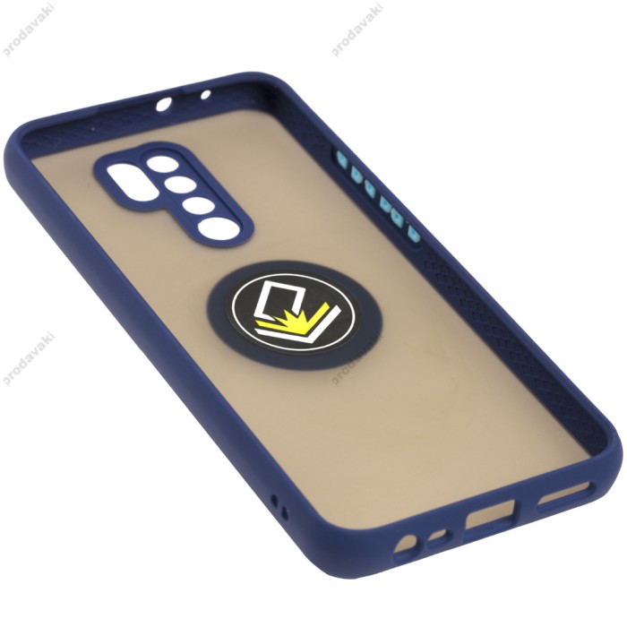 Чохол для Xiaomi Redmi 9 LikGus Edging Ring синій