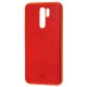 Чохол для Xiaomi Redmi 9 Leather cover червоний