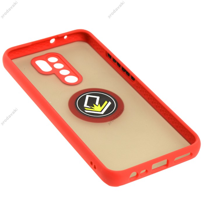 Чохол для Xiaomi Redmi 9 LikGus Edging Ring червоний