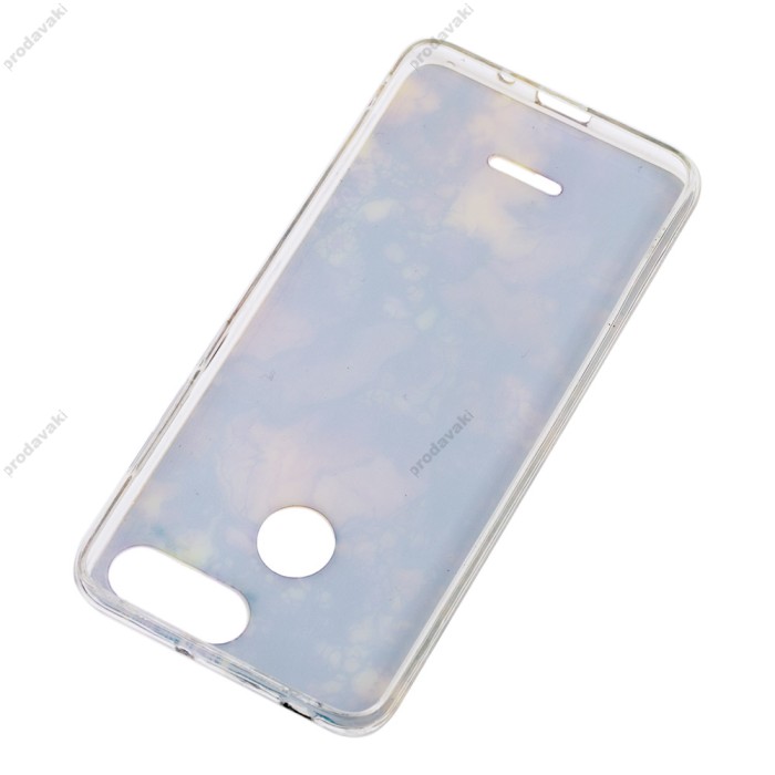 Чохол для Xiaomi Redmi 6 Marble фіолетово-жовтий