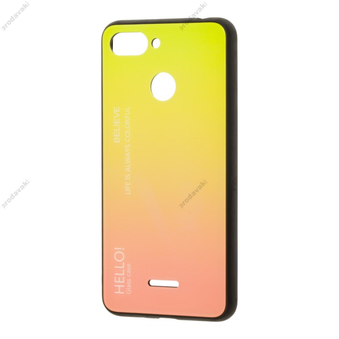 Чохол для Xiaomi Redmi 6 Hello glass рожевий