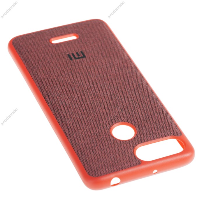 Чохол для Xiaomi Redmi 6 Textile червоний