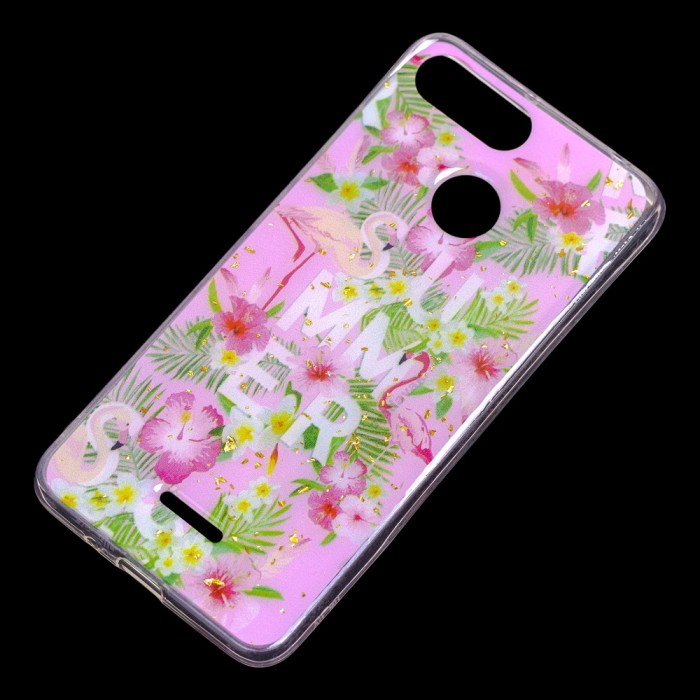 Чохол для Xiaomi Redmi 6 Flowers Confetti "рожеві квіти"