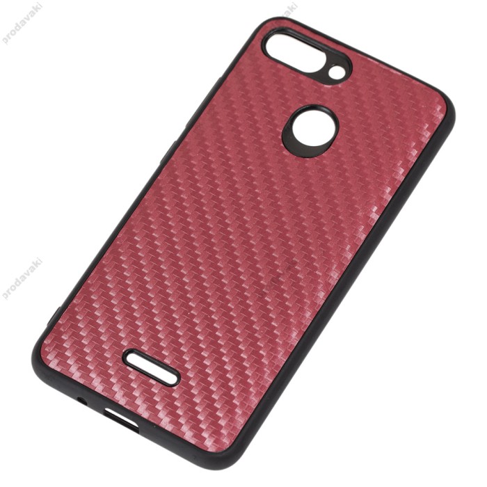 Чохол для Xiaomi Redmi 6 hard carbon бордовий