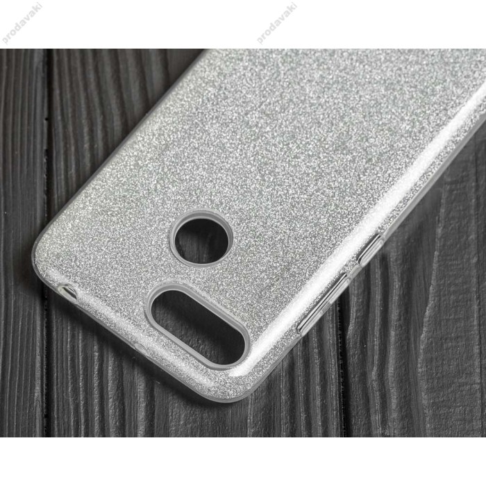 Чохол для Xiaomi Redmi 6 Shining Glitter з блискітками сріблястий