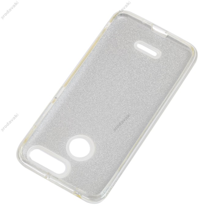 Чохол для Xiaomi Redmi 6 Shining Glitter з блискітками сріблястий