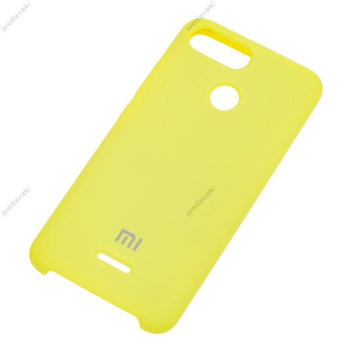 Чохол для Xiaomi Redmi 6 Silky Soft Touch "лимонний"