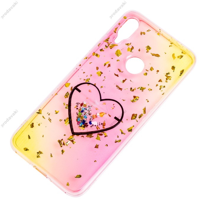 Чохол для Xiaomi Redmi Note 7 Multi confetti жовтий "Серце"