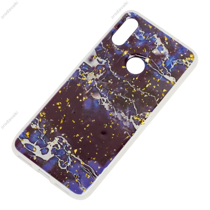 Чохол для Xiaomi Redmi Note 7 Art confetti "мармур синій"