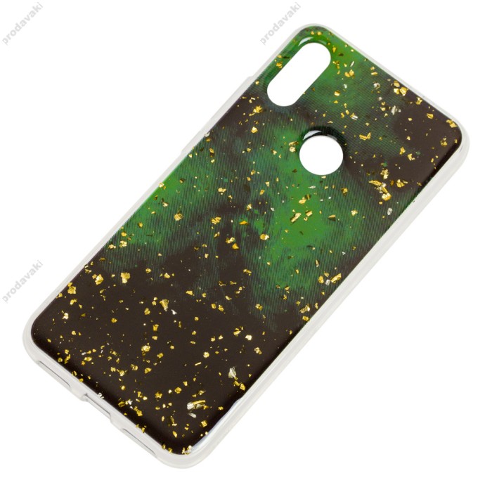 Чохол для Xiaomi Redmi Note 7 Art confetti "темно-зелений"