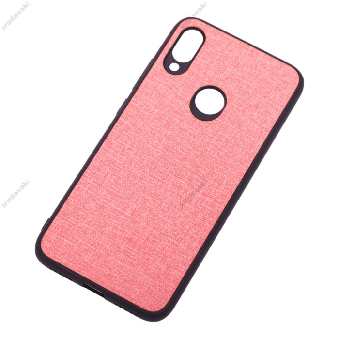 Чохол для Xiaomi Redmi Note 7 Hard Textile рожевий