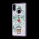 Чохол для Xiaomi Redmi Note 7 Блискучі вода світло-рожевий "я люблю каву"
