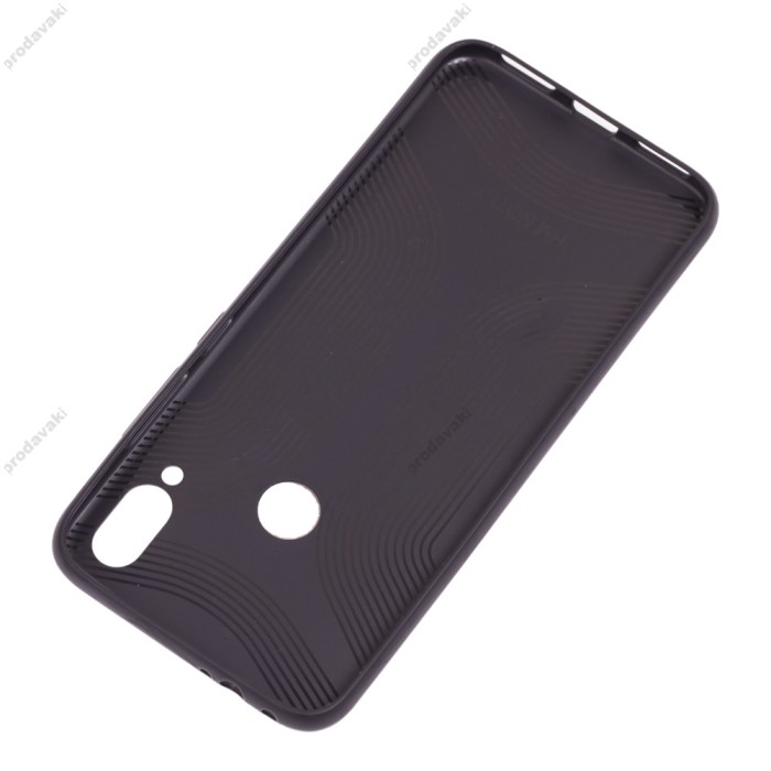 Чохол для Xiaomi Redmi Note 7 Leather + блискітки чорний
