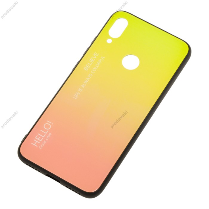Чохол для Xiaomi Redmi Note 7 Hello glass рожевий