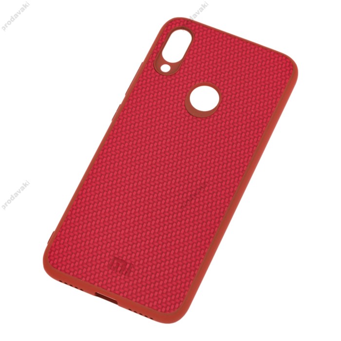 Чохол для Xiaomi Redmi Note 7 Carbon New червоний