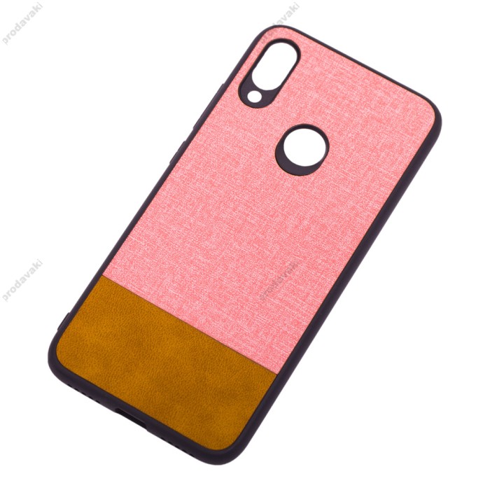 Чохол для Xiaomi Redmi Note 7 Hard Textile рожево-коричневий