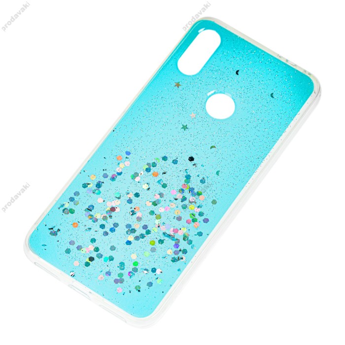 Чохол для Xiaomi Redmi Note 7 glitter star цукерки м'ятний