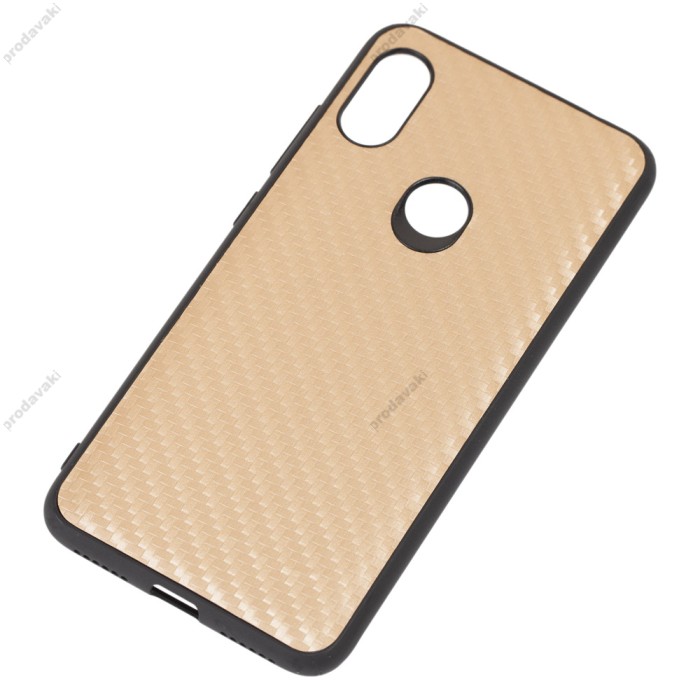 Чохол для Xiaomi Redmi Note 6 Pro hard carbon золотистий