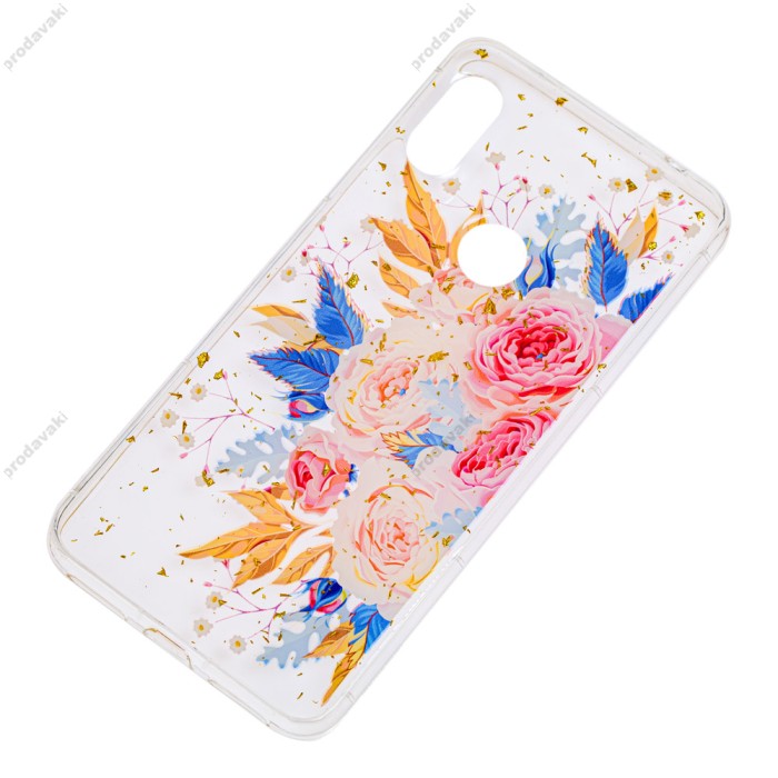 Чохол для Xiaomi Redmi Note 6 Pro Flowers Confetti "кущова троянда"