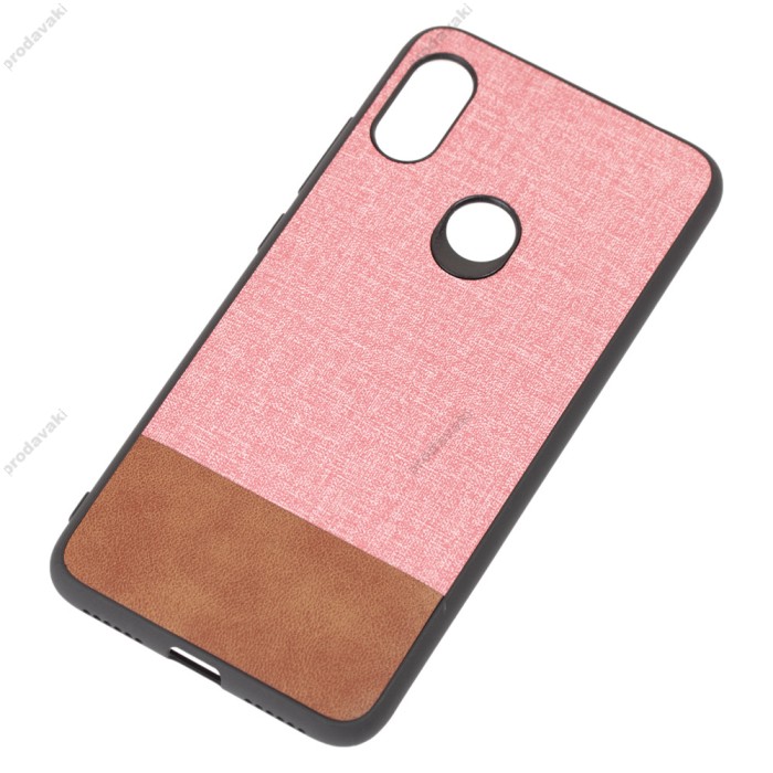 Чохол для Xiaomi Redmi Note 6 Pro Hard Textile рожево-коричневий