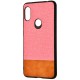 Чохол для Xiaomi Redmi Note 6 Pro Hard Textile рожево-коричневий