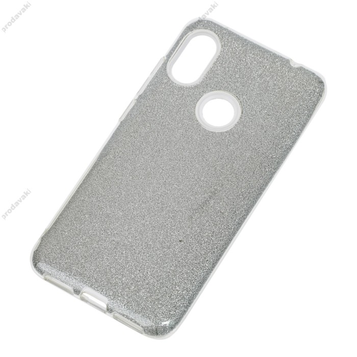 Чохол для Xiaomi Redmi Note 6 Pro Shining Glitter з блискітками сріблястий