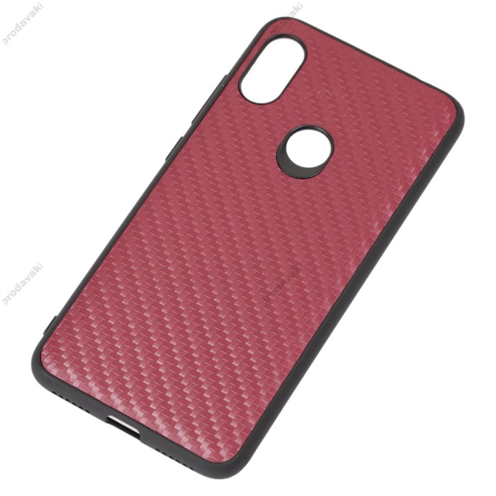 Чохол для Xiaomi Redmi Note 6 Pro hard carbon бордовий