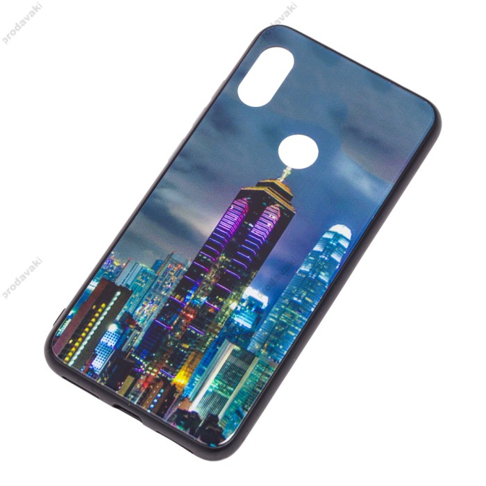 Чохол для Xiaomi Redmi Note 6 Pro glass new "Хмарочос"