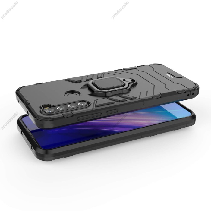 Чохол для Xiaomi Redmi Note 8T Transformer Ring ударостійкий з кільцем червоний