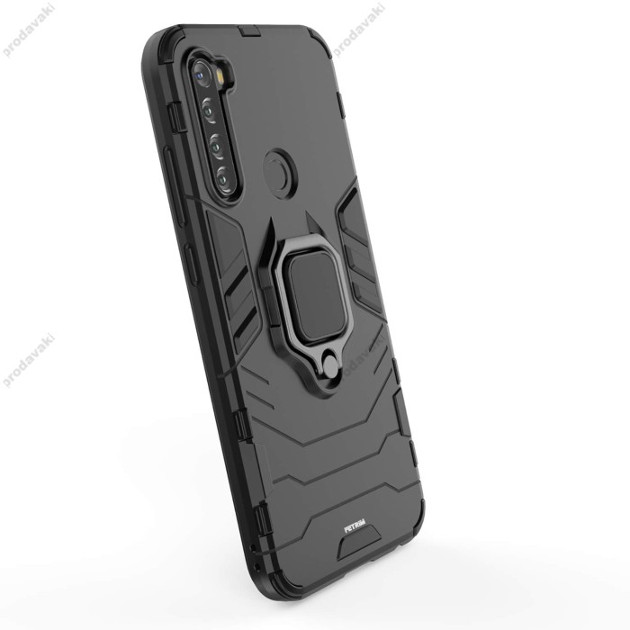 Чохол для Xiaomi Redmi Note 8T Transformer Ring ударостійкий з кільцем червоний