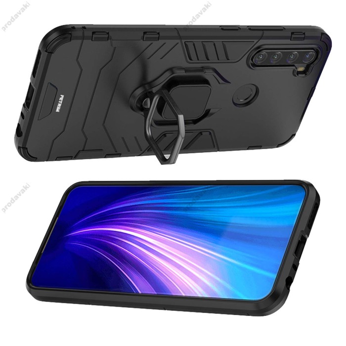 Чохол для Xiaomi Redmi Note 8T Transformer Ring ударостійкий з кільцем червоний