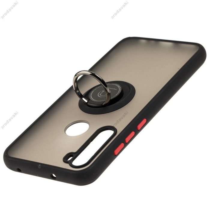 Чохол Xiaomi Redmi Note 8T LikGus Edging Ring чорний / червоний