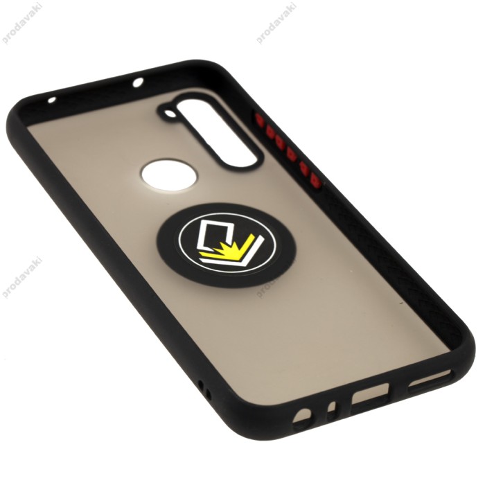 Чохол Xiaomi Redmi Note 8T LikGus Edging Ring чорний / червоний