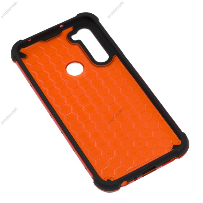 Чохол для Xiaomi Redmi Note 8 Transformer Honeycomb ударостійкий червоний